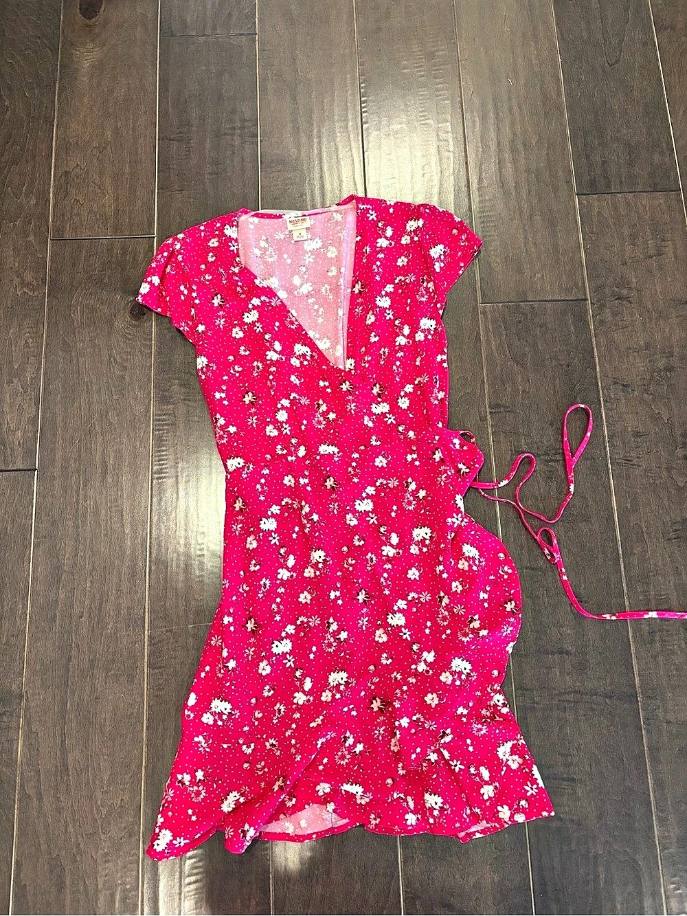 Mossimo Supply Co. Floral Mini Dress Pink Size Medium Like New